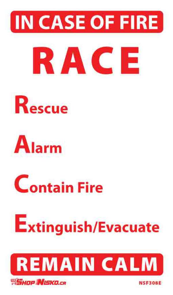911, In Case of Fire, Race Sticker